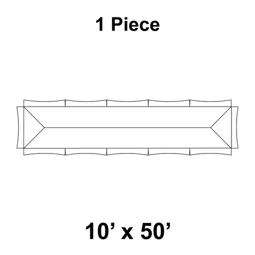 10' x 50' Master Series Frame Tent, 1 Piece, 16 oz. Ratchet Top, Solid White