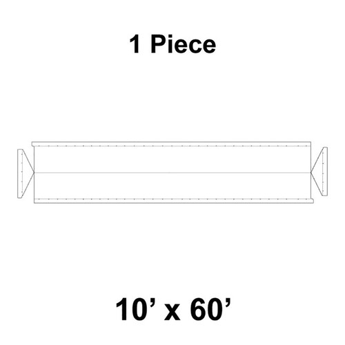 10' x 60' Gable Frame Tent, 1 Piece, 16 oz. Ratchet Top, Solid White-product-main_image -product-main_image