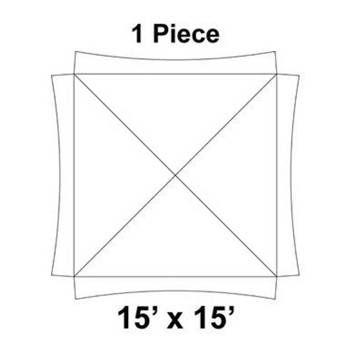 15' x 15' Master Series Frame Tent, 1 Piece, 16 oz. Ratchet Top, Solid White 15' x 15' Master Series Frame Tent, 1 Piece, 16 oz. Ratchet Top, Solid White