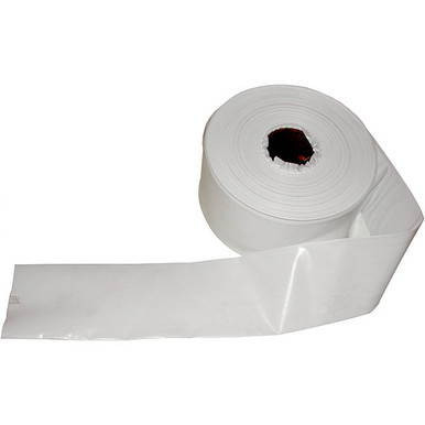 10" White Center Pole Covers, close-up of a white protective cover roll with a black cardboard core.