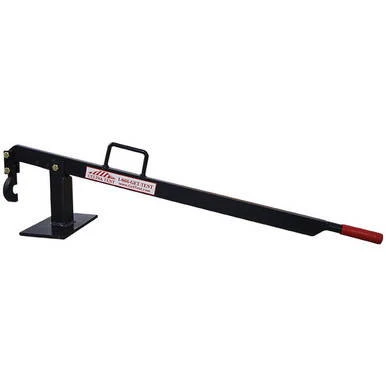 Manual Stake Puller w/ 1'' Head, tool for pulling stakes, with a long handle and a grip for leverage.