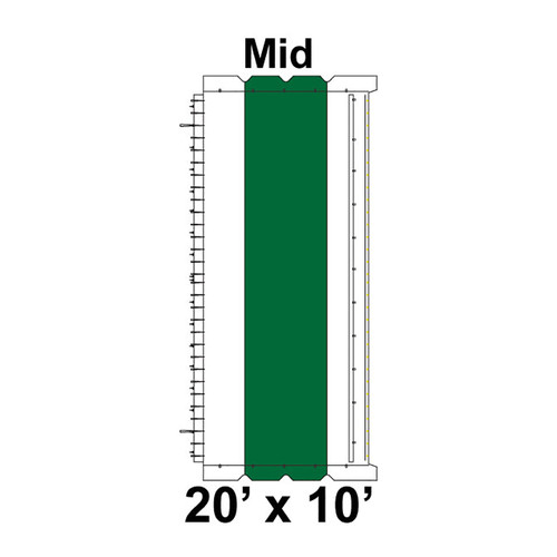 20' x 10' Classic Pole Tent Mid, 16 oz. Ratchet Top, White and Forest Green 20' x 10' Classic Pole Tent Mid, 16 oz. Ratchet Top, White and Forest Green