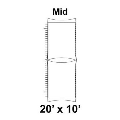 20' x 10' Master Series High Peak Tent Mid, 16 oz. Ratchet Top, Solid White 20' x 10' Master Series High Peak Tent Mid, 16 oz. Ratchet Top, Solid White