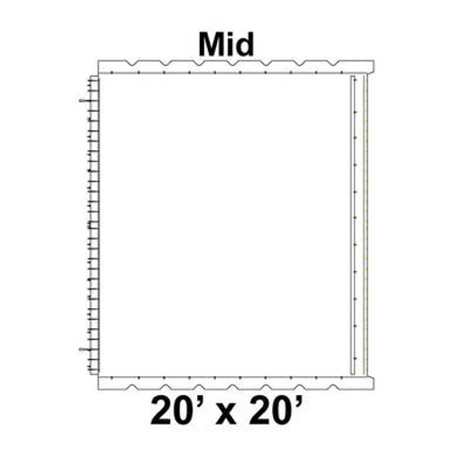 20' x 20' Classic Pole Tent Mid, 16 oz. Ratchet Top, Solid White 20' x 20' Classic Pole Tent Mid, 16 oz. Ratchet Top, Solid White