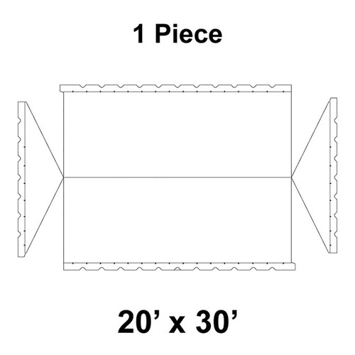 20' x 30' Gable Frame Tent, 1 Piece, 16 oz. Ratchet Top, Solid White 20' x 30' Gable Frame Tent, 1 Piece, 16 oz. Ratchet Top, Solid White