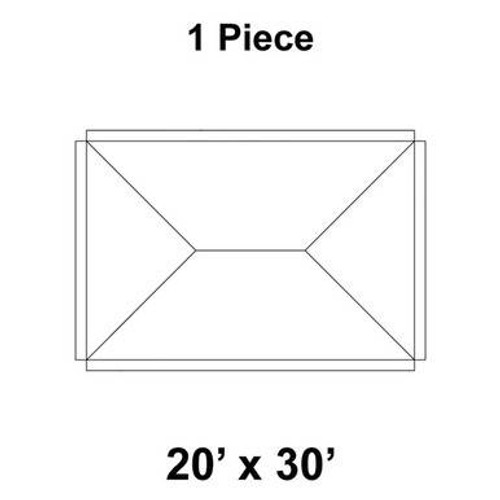20' x 30' Premiere I High Peak Tent, 1 Piece, 16 oz. Ratchet Top, Solid White-product-main_image -product-main_image