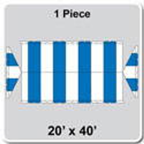 20' x 40' Gable Frame Tent, 1 Piece, 16 oz. Ratchet Top, White and Blue-product-main_image -product-main_image