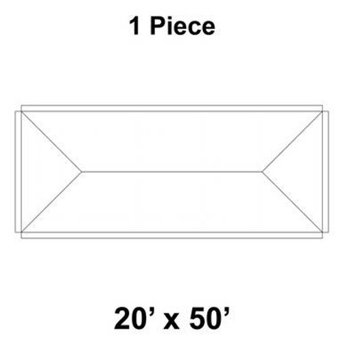 20' x 50' Premiere I High Peak Tent, 1 Piece, 16 oz. Ratchet Top, White and Red-product-main_image -product-main_image