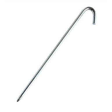 18" x 5/8" Anchoring Hook, metallic tool with a curved hook end and straight shaft for anchoring purposes.