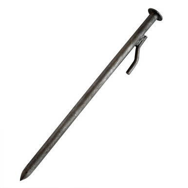 18" x 3/4" Stake with Sidehook, metal garden stake with side hook design for support and anchoring plants or shrubs.