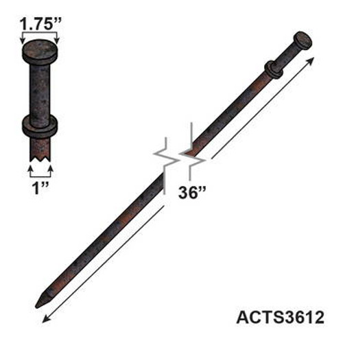 36" x 1" Double Head Tent Stake 36" x 1" Double Head Tent Stake