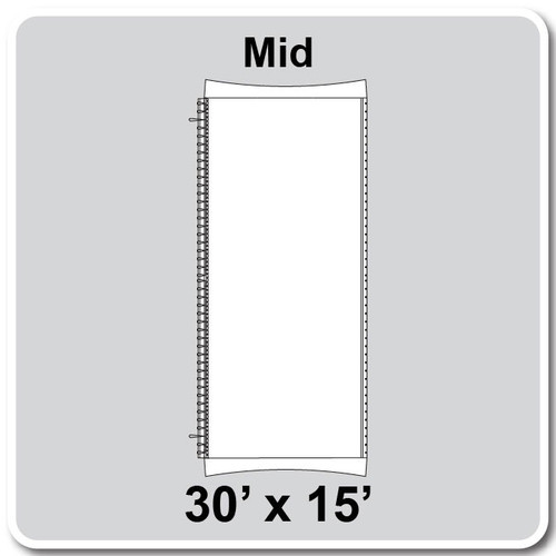 30' x 15' Master Series Frame Tent Mid, 16 oz. Ratchet Top, Solid White-product-main_image -product-main_image