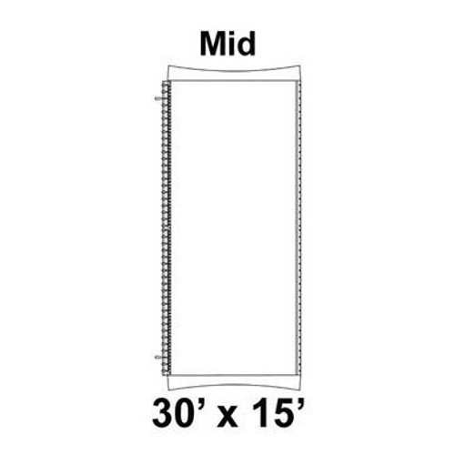 30' x 15' Master Series Frame Tent Mid, 16 oz. Ratchet Top, Solid White 30' x 15' Master Series Frame Tent Mid, 16 oz. Ratchet Top, Solid White