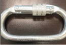 Oval Carabiner - EN326 Steel, Galvanized, durable and corrosion-resistant metal link for securing and climbing applications.