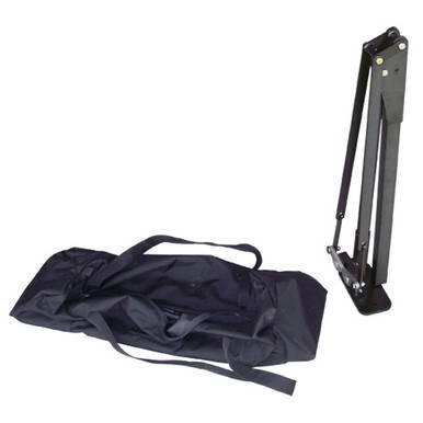 JackJaw 402 Stake Puller, portable stake removal tool with carrying bag for easy transportation and storage.