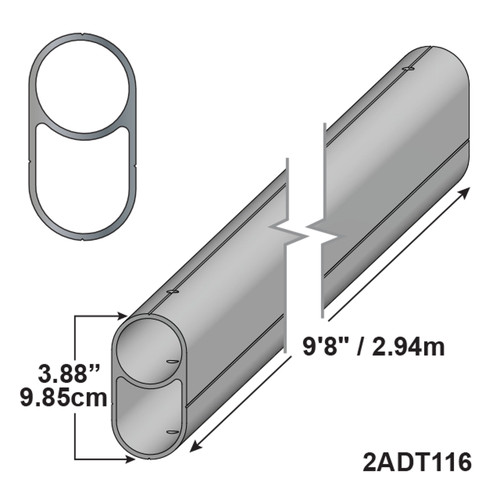 9'8" - Aluminum Double Tube