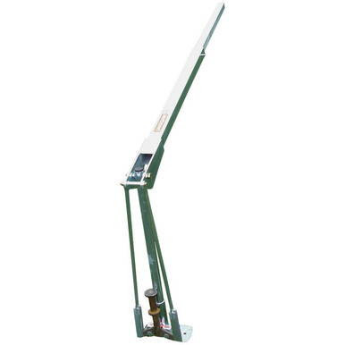 JackJaw 501 Stake Puller, image showing the green and metallic stake removal tool with a long handle and sturdy frame.
