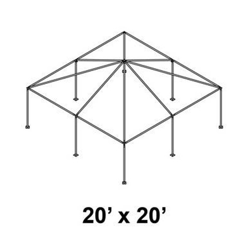 20' x 20' Classic Frame Aluminum Single Tube 7' Pole and Fitting Kit 20' x 20' Classic Frame Aluminum Single Tube 7' Pole and Fitting Kit