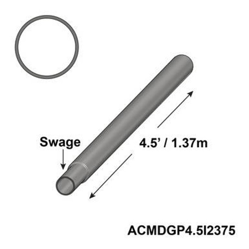 4.5' Galvanized Ins 6'' Swage-product-main_image -product-main_image