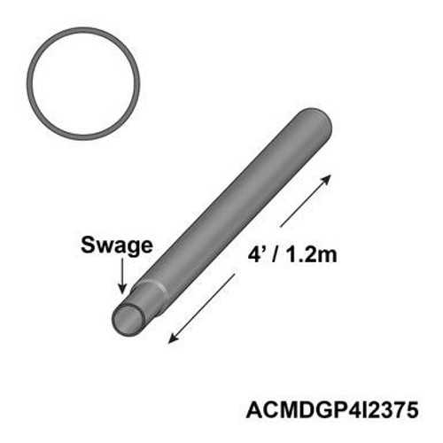 4' Galvanized Insert 6'' Swage-product-main_image -product-main_image