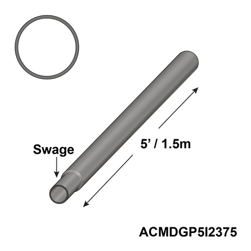 5' Galvanized Insert 6'' Swage-product-main_image -product-main_image