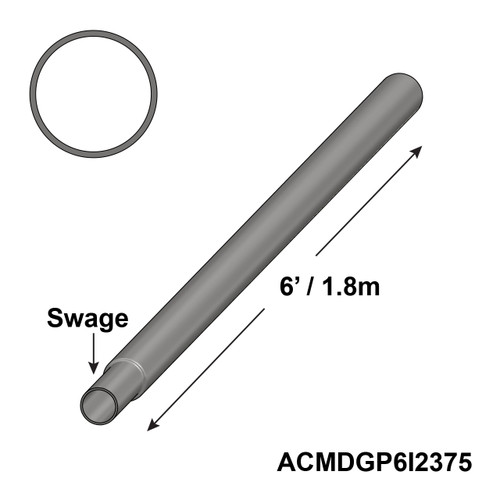 6' Galvanized Insert 6'' Swage 6' Galvanized Insert 6'' Swage