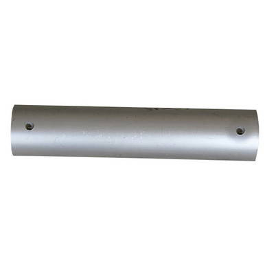 10'/15' Pinnacle Mast Bottom, metallic elongated cylindrical component with two screw holes on each end for mast assembly.