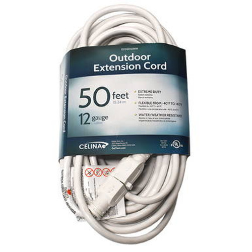50' White Extension Cord 12/3 50' White Extension Cord 12/3
