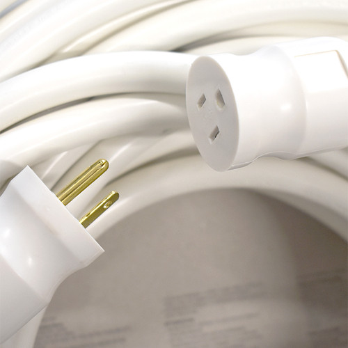 100' White Extension Cord 10/3