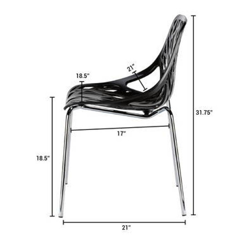 Black Parma Birch Stencil Chair Black Parma Birch Stencil Chair