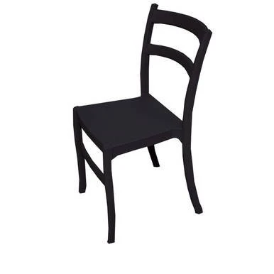 Black Mason Tiffany Dining Chair, modern black wooden dining chair with a sleek design and ladder-back style.