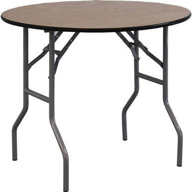 Celina Tent 36 inch Round Wood Table, collapsible outdoor table with wooden top and metal legs for versatile use
