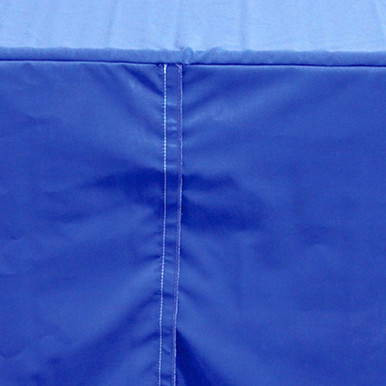 8' Easy Access Full Dye-Sublim, close-up of the blue fabric showing the seam and smooth surface.