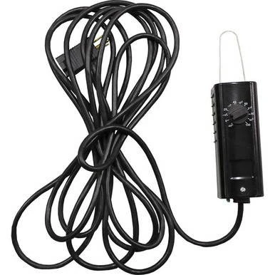 Remote Thermostat for THC Models, black wired device with a control dial and a small antenna.