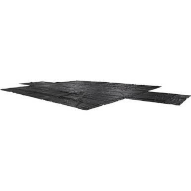 24' x 27' Lumber Tarp, 2 Flap, black heavy-duty tarp with reinforced edges designed for covering logs and lumber for outdoor storage and protection.