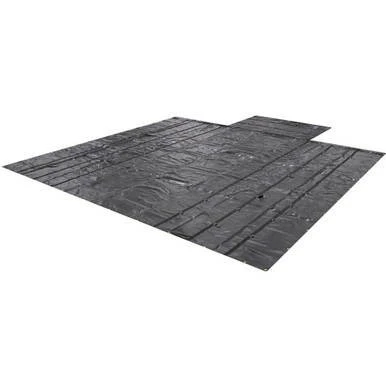 20' x 18' Lumber Tarp with 1 Flap, black heavy-duty cover for construction or outdoor protection, showing a large rectangular tarp with reinforced edges and a single flap for added coverage.