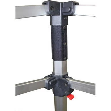 10'x15' Aluminum Folding Frame, close-up view of adjustable joint and support bracket for portable event tent or display setup.