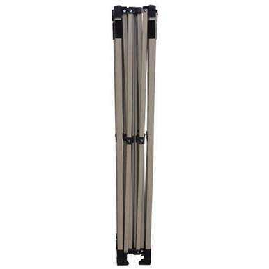 10'x10' Steel Folding Frame, fully extended with black plastic caps and metal joints.