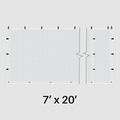 7' x 20' White Mesh Sidewall