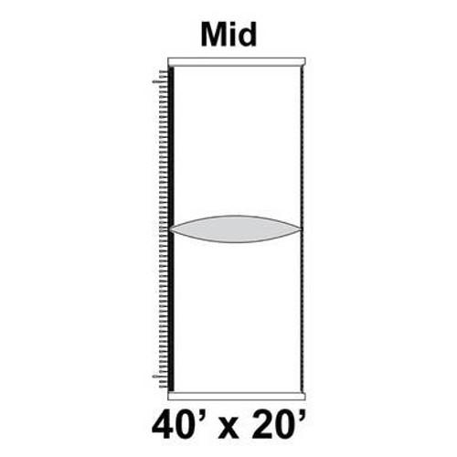 40' x 20' Premiere I High Peak Tent Mid, 16 oz. Ratchet Top, Solid White 40' x 20' Premiere I High Peak Tent Mid, 16 oz. Ratchet Top, Solid White