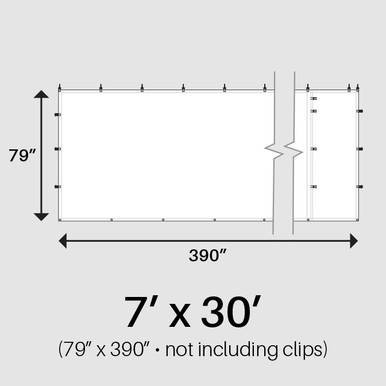 .ページ 7' x 20' White Royalty Sidewall
