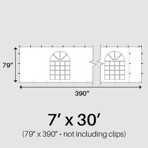 7' x 30' Cathedral Window Sidewall 7' x 30' Cathedral Window Sidewall