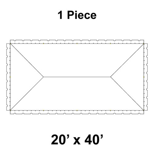 Presto Canopy Top 20' x 40' White Tent Top