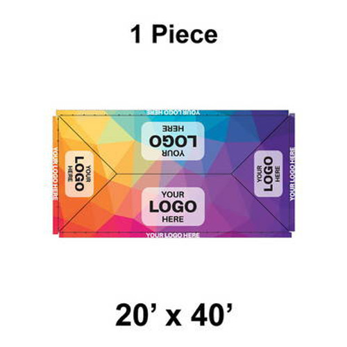 20' x 40' Classic Frame Tent, 1 Piece, 16 oz. Ratchet Top, Full Digital Print