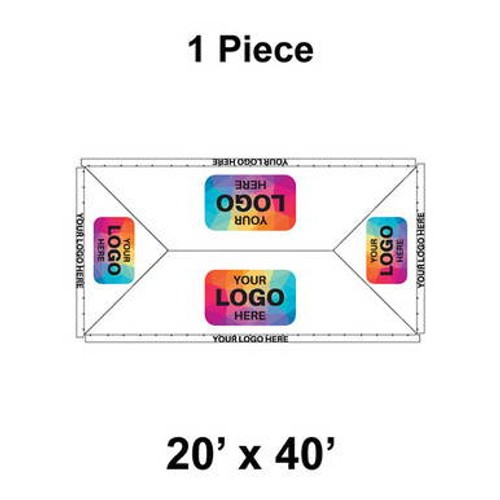 20' x 40' Classic Frame Tent, 1 Piece, 16 oz. Ratchet Top, Logo/Valance Print Only 20' x 40' Classic Frame Tent, 1 Piece, 16 oz. Ratchet Top, Logo/Valance Print Only
