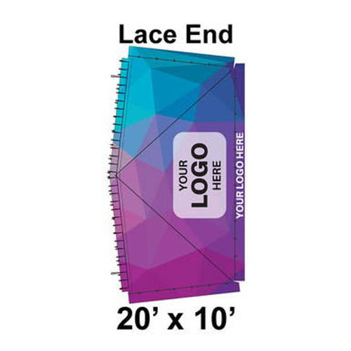 20' x 10' Classic Frame Tent Lace End, Ratchet Top, Full Digital Print 20' x 10' Classic Frame Tent Lace End, Ratchet Top, Full Digital Print