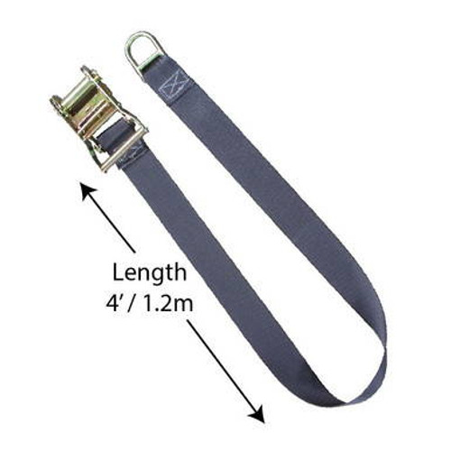 2'' x 4' Gray Ratchet Strap with Ring 2'' x 4' Gray Ratchet Strap with Ring