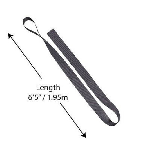 6'5'' Gray Seatbelt Webbing Strap w/ 3" Sewn Loop 6'5'' Gray Seatbelt Webbing Strap w/ 3" Sewn Loop