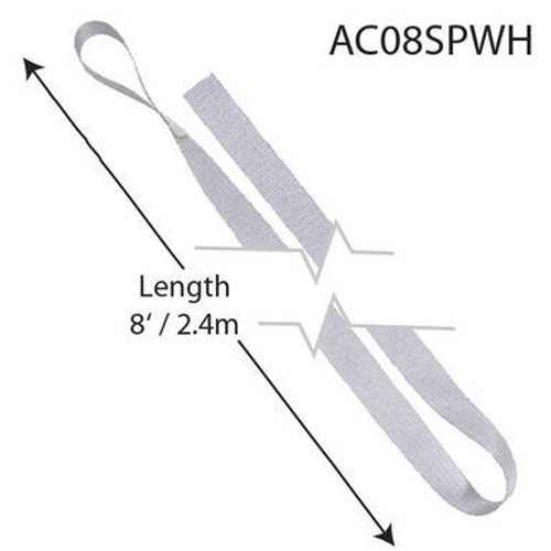 8\' White Strap with 6\'\' Loop