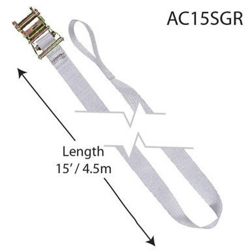 2" x 15' White Ratchet Strap-product-main_image -product-main_image